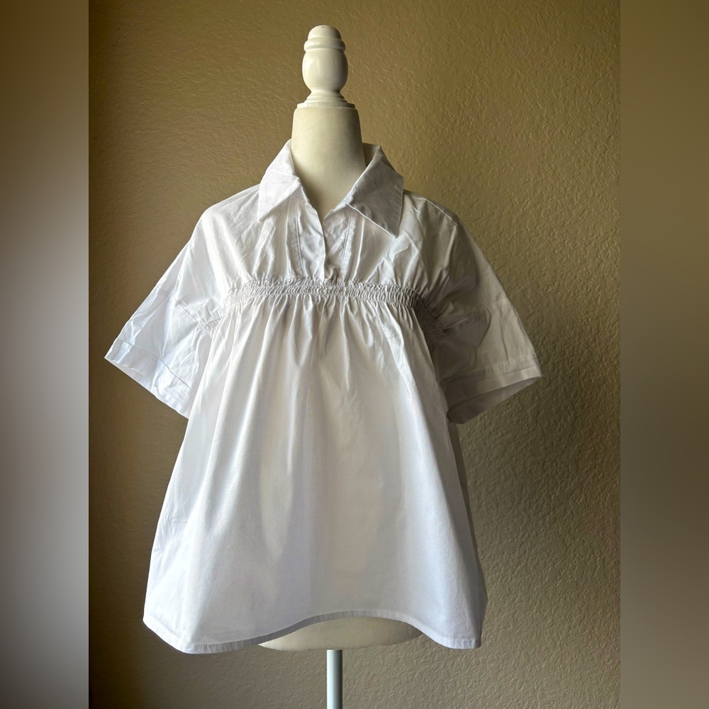LOVE MAVEN WHITE COTTON SHIRT. SZ-L